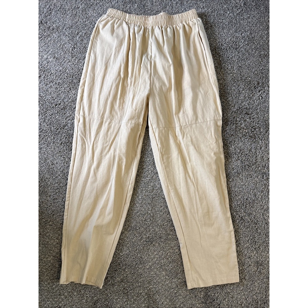 Zanzea Women's Pull On Pants with Pockets‎ Beige Size 3XL (runs small) New